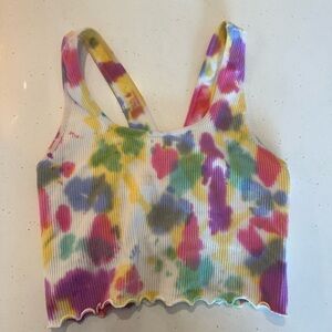 Spiritual Gangster Multicolor Tie-Dye Top